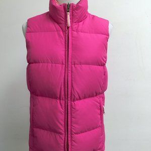 Lilly Pulitzer reversible floral puffer pink vest sleeveless Radcliffe yard S